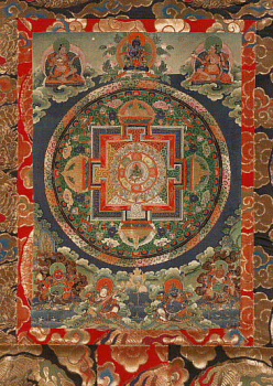 Mandala der grünen Tara Altarkarte (Englisch)
