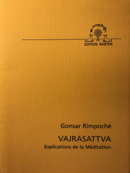 Gonsar Rimpoche : Vajrasattva (français)