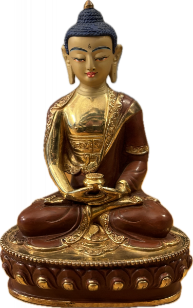 Amitabha Statue 21 cm teilvergoldet
