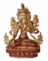Preview: Weiße Tara Statue 21 cm teilvergoldet
