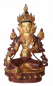 Preview: Grüne Tara Statue 32 cm teilvergoldet