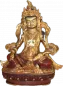 Preview: Gelber Dzambala Statue teilvergoldet 23 cm