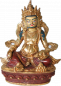 Preview: Yellow Dzambala Statue halfgold 23 cm