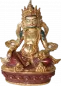 Preview: Yellow Dzambala Statue halfgold 23 cm