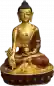 Preview: Medizinbuddha Statue 21 cm teilvergoldet