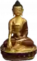 Preview: Buddha Sakyamuni Statue 20 cm teilvergoldet mit Gravur