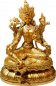 Preview: Grüne Tara Statue vergoldet 10 cm