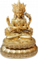 Preview: Avalokiteshvara (Chenrezig) Statue vergoldet 10 cm