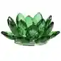 Preview: Lotus candle holder crystal green