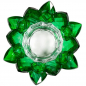 Preview: Lotus candle holder crystal green