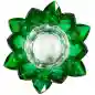 Preview: Lotus candle holder crystal green