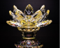 Preview: Crystal Lotus 18petals w stand