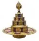 Preview: Bronze Mandala Set mit Stand bemalt