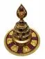Preview: Bronze Mandala Set mit Stand bemalt