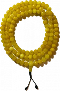 Onyx Mala yellow 108 Perlen 8mm