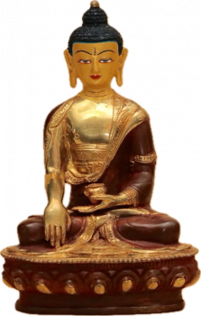 Buddha Sakyamuni Statue 20 cm teilvergoldet (9452)