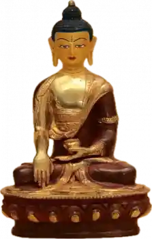 Buddha Sakyamuni Statue 20 cm teilvergoldet (9452)