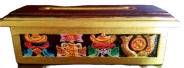 Incense Burner Wood Tibetan Paiting small