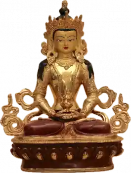 Amitayus Statue 20 cm teilvergoldet - Nr. 2