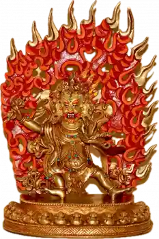 Vajrapani Statue, 10Inch halfgold