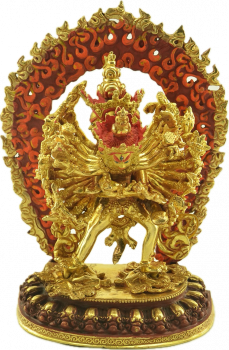 Kalachakra Statue 24 cm vollvergoldet