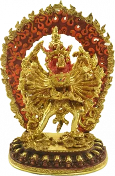 Kalachakra Statue 24 cm vollvergoldet