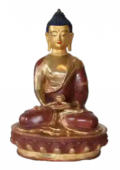 Amitabha Statue 32 cm teilvergoldet