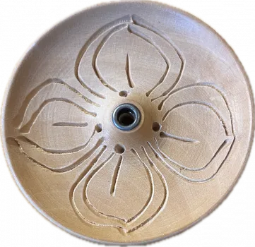 Räucherstäbchenhalter Lotus aus Holz Natur
