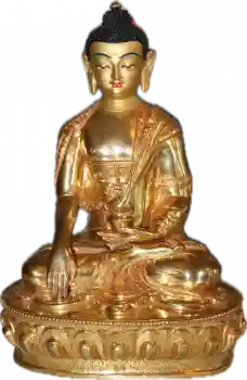 Buddha Sakyamuni Statue 21 cm vollvergoldet