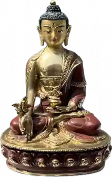 Medizinbuddha Statue 21 cm teilvergoldet