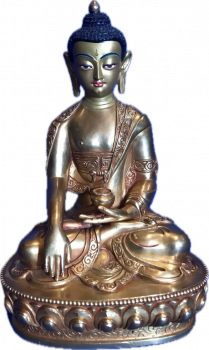 Buddha Sakyamuni Statue 21 cm vollvergoldet