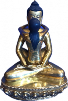 Samantabhadra Statue 22 cm vollvergoldet