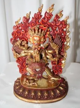 Vajrakilaya 24 cm teilvergoldet
