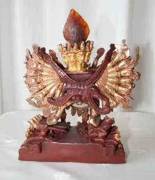 Yamantaka with Consort plate gold 8 Inch