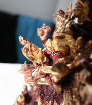 Yamantaka with Consort plate gold 8 Inch