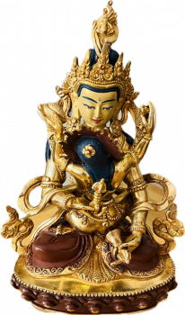 Vajrasattva mit Gefährtin Statue 23 cm teilvergoldet