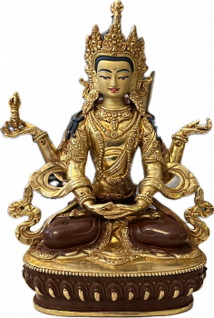 Prajnaparamita Statue teilvergoldet 22 cm
