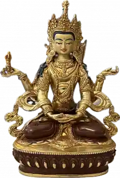 Prajnaparamita Statue teilvergoldet 22 cm
