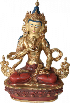 Vajrasattva Statue 21cm teilvergoldet