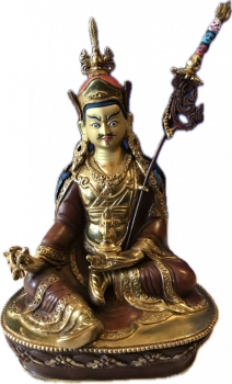 Padmasambhava Statue 22 cm teilvergoldet