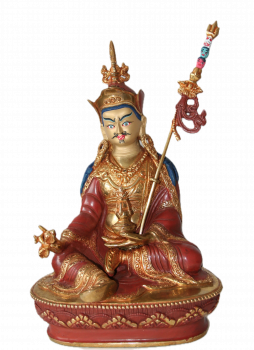 Padmasambhava Statue 22 cm teilvergoldet