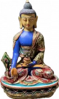 Hand Painted Medicine Buddha Statue