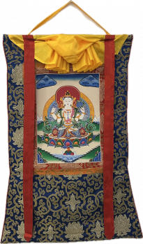 Chenresig Thangka Handbemalt