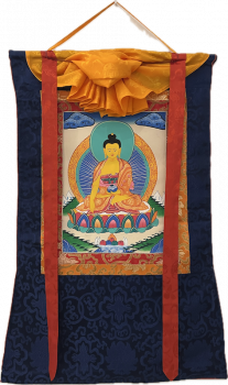 Buddha Sakyamuni Thangka Handbemalt