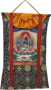Grüne Tara Thangka Handbemalt