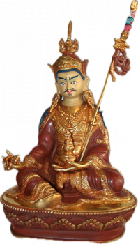Padmasambhava Statue 22 cm teilvergoldet