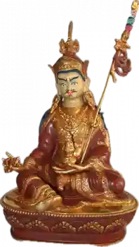 Padmasambhava Statue 8 Inch halfgold