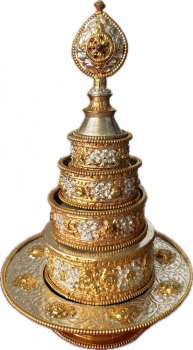 Mandala Set with Stand gold/silver plated