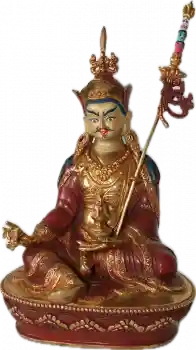 Padmasambhava statue 22 cm gold plated
