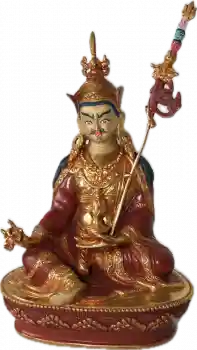 Padmasambhava statue 22 cm gold plated